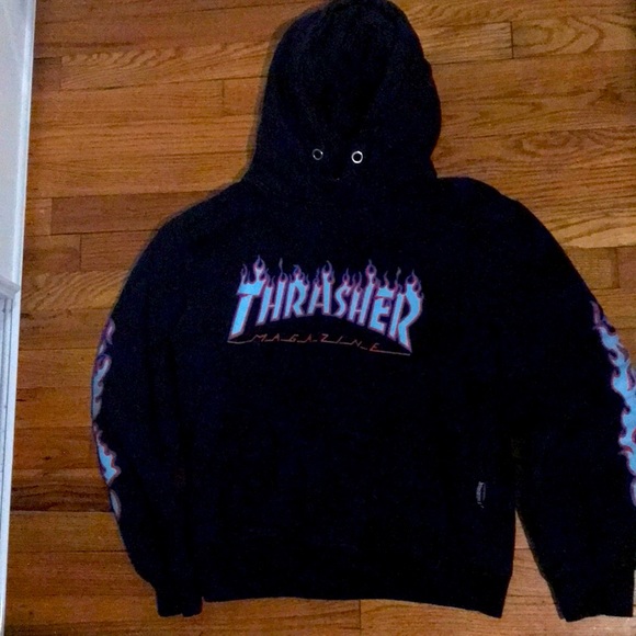 Thrasher Sweaters - Flames Thrasher Hoodie